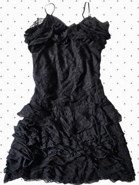 Unknown brand Black lace layered dress